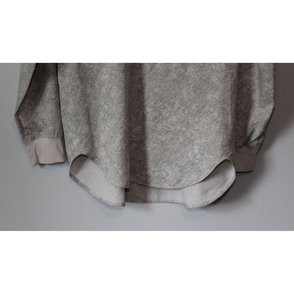 Athleta Zuma Printed Top Collared Viper Gray Small Stretch Tunic Utility Sleek - Picture 4 of 11